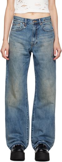 R13 Blue D'Arcy Loose Jeans