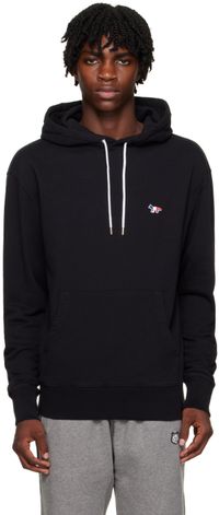 Maison Kitsuné Black Tricolor Fox Hoodie