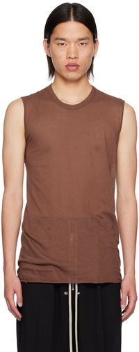 Rick Owens Brown Porterville Basic Tank Top