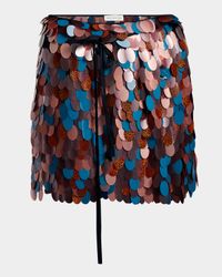Gabrina Sequined Mini Wrap Skirt