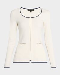 Ella Long-Sleeve Zip-Front Top