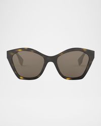 Lettering Square Acetate Sunglasses