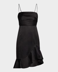 Sleeveless Rhinestone Satin Dress