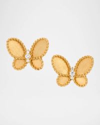 Jasmine 18K Yellow Gold Diamond Butterfly Earrings
