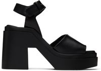Clergerie Sandales à talon bottier Nelio noires