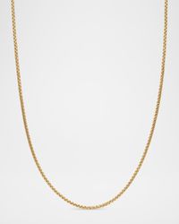 Box Chain Necklace in 18K Gold, 1.7mm, 16"L
