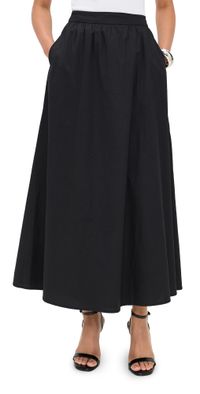 Runaway the Label Zima Flowy A-Line Midi Skirt Black M