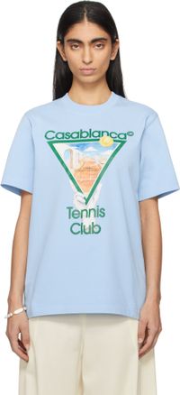 Casablanca Blue Metaphysical Tennis Icon T-shirt