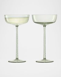 Theatre Champagne Saucer Glasses, Set of 2