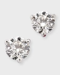Platinum Diamond Post Earrings, 1.5tcw.