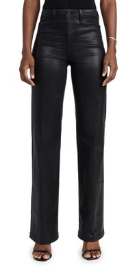 L'AGENCE Clayton Wide Leg Jeans Noir Coated 31