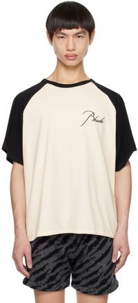 Rhude Off-White & Gray Raglan T-Shirt