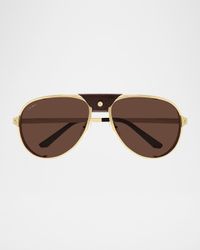 Men's CT0296SM Metal Aviator Sunglasses