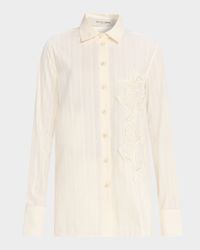 Journey Embroidered Button-Front Shirt
