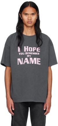 We11done Gray Lettering T-Shirt