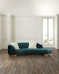 Ava 118" Chaise-Style Sofa