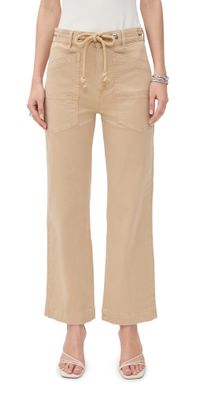 Veronica Beard Jean Heather Straight Leg Jeans with Rope Belt Stone Khaki 24