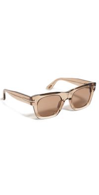 Tom Ford Emma 02 Sunglasses Shiny Transp Rose Champagne One Size