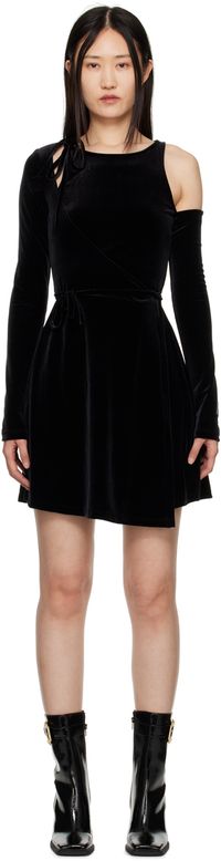 Versace Jeans Couture Black Open Shoulder Minidress