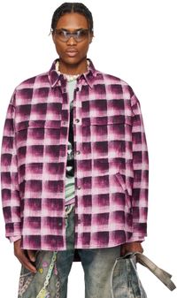 Acne Studios Pink Check Button-Up Shirt