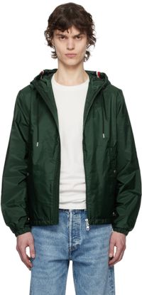 Moncler Blouson coupe-vent Grimpeurs vert à capuche