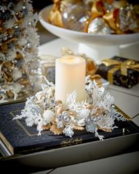 4" Winter Splendor Candle Wreath