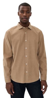 Billy Reid Corduroy Cedar Shirt Light Brown L