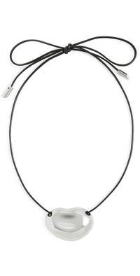 LELET NY Zoe Cord Necklace Rhodium One Size