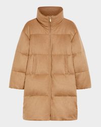 Dante Puffer Camel Wool Coat