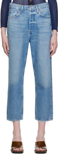 AGOLDE Jean écourté 90's indigo