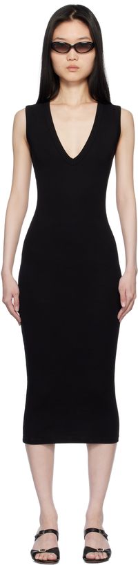 FLORE FLORE Black Dewi Midi Dress