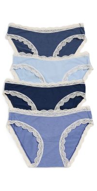 Stripe & Stare Original Knickers 4 Pack Denim Blues L
