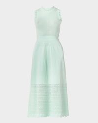 Brooke Scalloped Pointelle-Knit Midi Dress