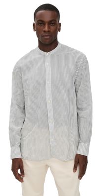 Officine Generale Gali Stripe Shirt White/Grey XL