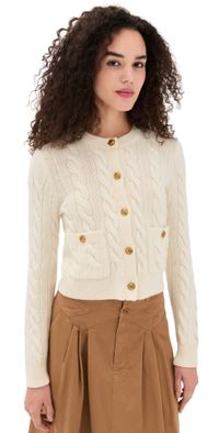 Polo Ralph Lauren Long Sleeve Crew Neck Cardigan Authentic Cream M
