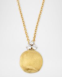 18K Yellow Gold Pendant Necklace with Diamonds