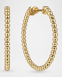 14K Yellow Gold Bujukan Classic Hoop Earrings, 30mm