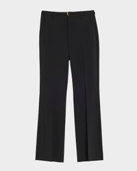 High-Rise Slim Flare Pants with Belt