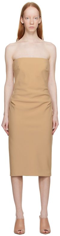 Max Mara Beige Bernard Midi Dress
