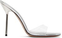 Paris Texas SSENSE Exclusive Silver Lidia Mules