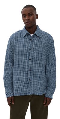 Kardo Luis Indigo Cotton Shirt Indigo S