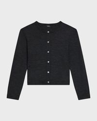 Regal Merino Wool Cropped Cardigan