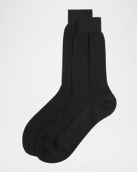 Men's Sea Island Cotton Jacquard Crew Socks