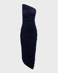 Diana Shirred One-Shoulder Gown