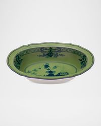 Oriente Italiano Malachite Deep Oval Serving Bowl