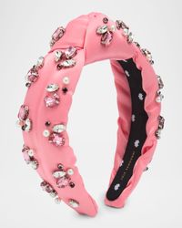 Knotted Crystal Cluster Silk Headband