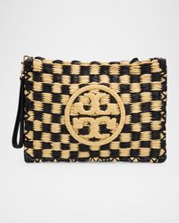 Ella Crochet Checkered Clutch Bag
