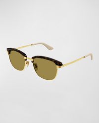 Men's Metal Rectangle Sunglasses