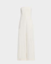 Jade Strapless Linen-Blend Jumpsuit