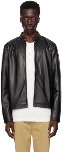 rag & bone Blouson motard Archive café noir en cuir
